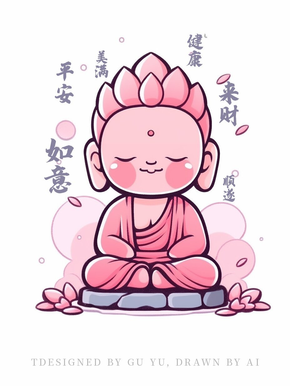 治愈系头像|愿你平安健康万事如意突然来财 卡通佛头像,可可爱爱的,愿