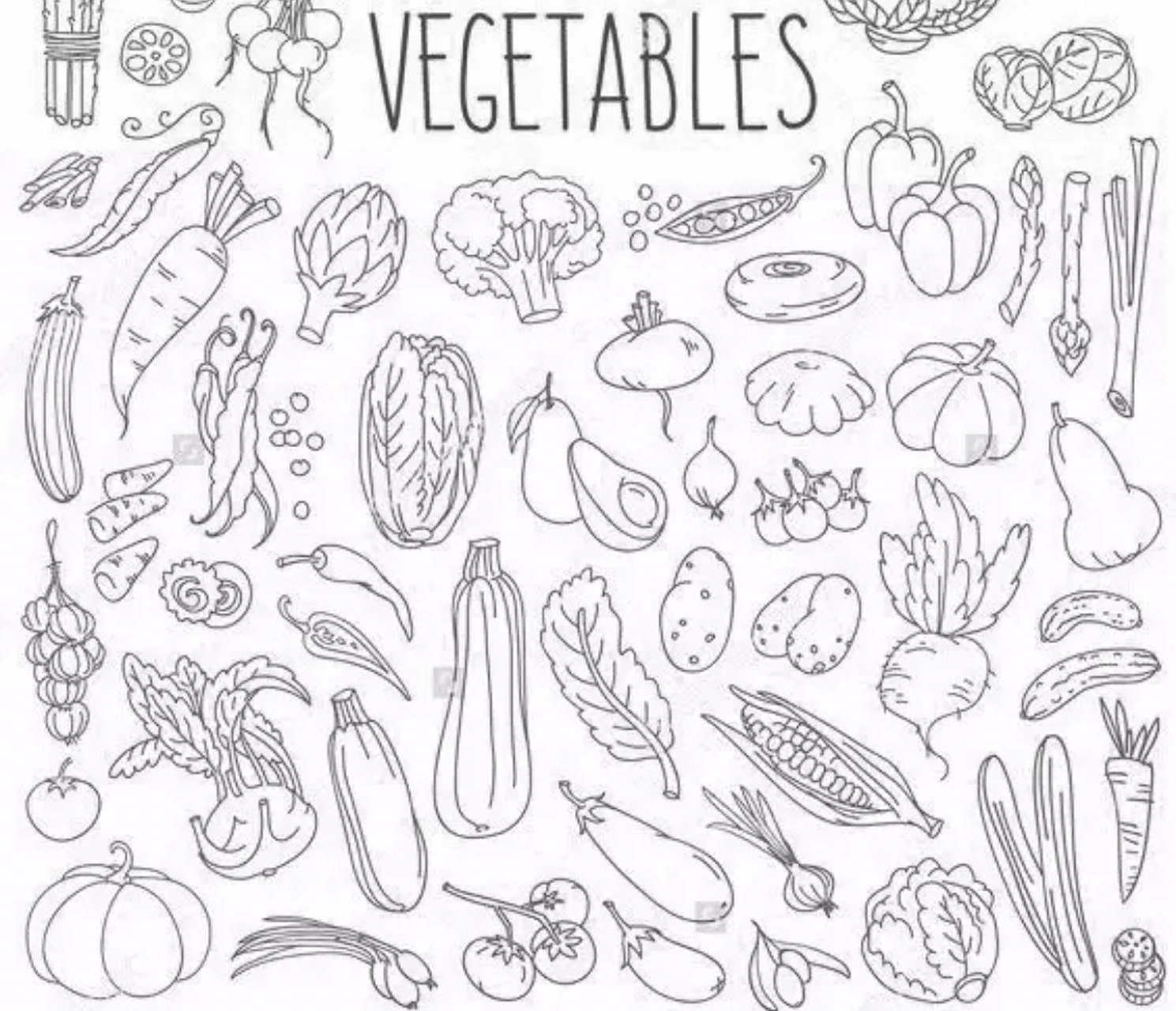 蔬菜简笔画/儿童画/美术素材 蔬菜水果不分家,水果的发了,当然避免不