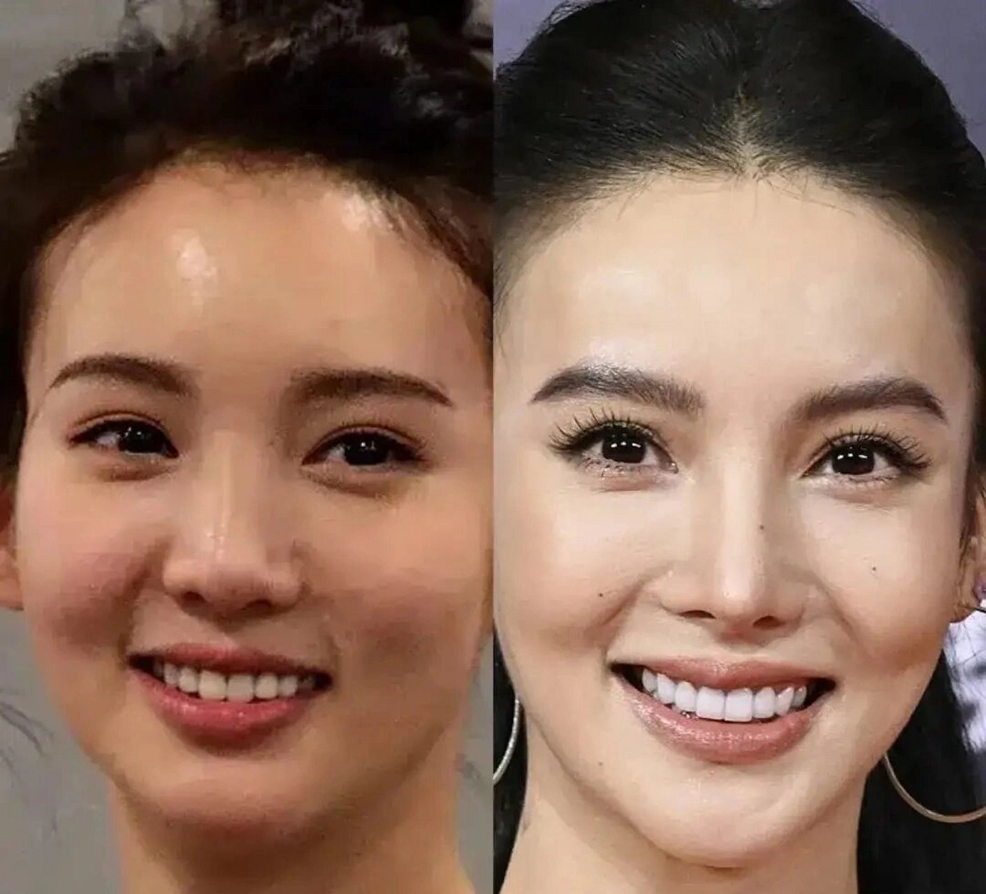早期的金晨蛮好看的,现在真的很不自然
