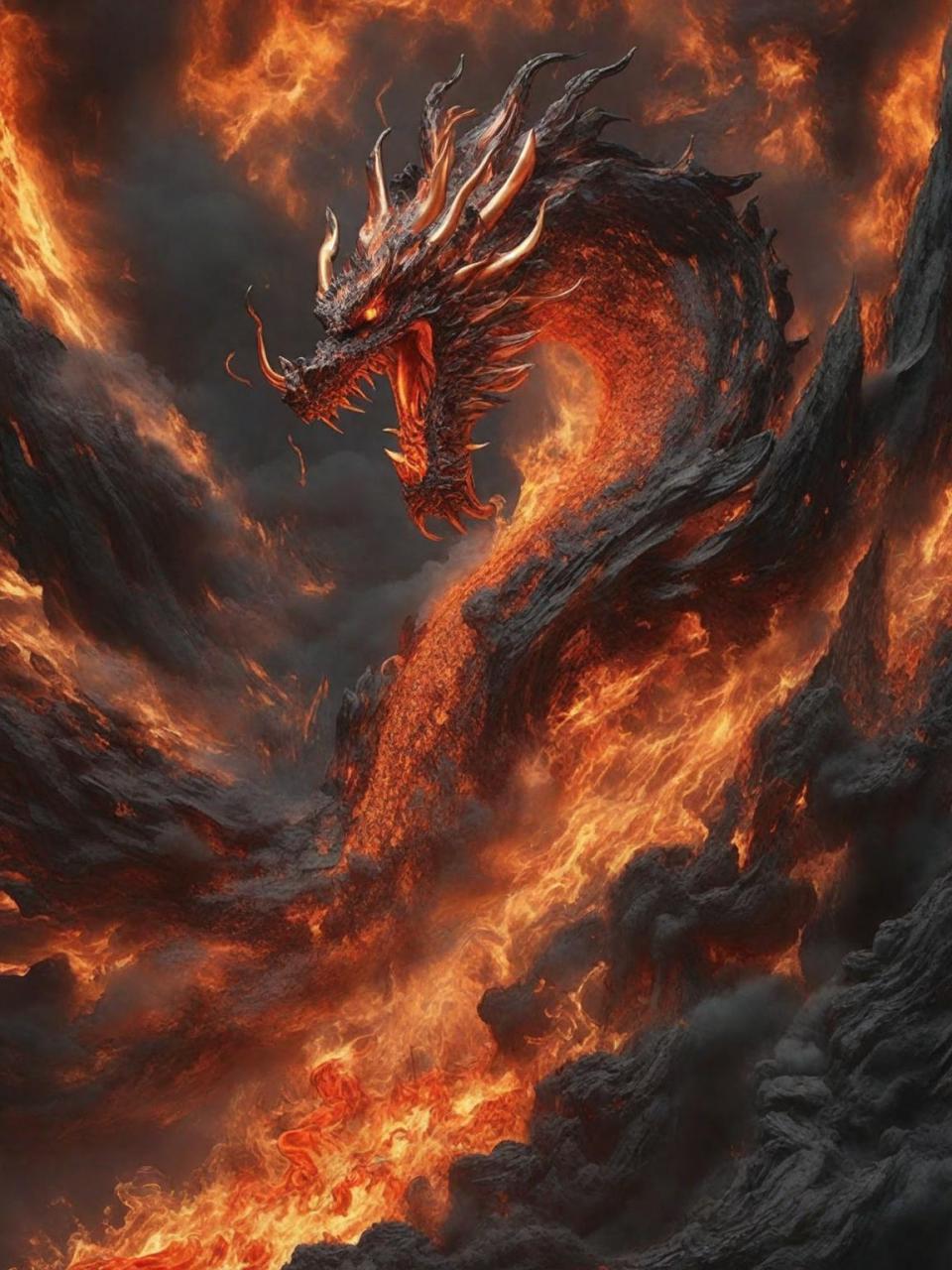 【暗黑魔幻】熔岩魔神龙 熔岩魔神龙(moltenfire drag