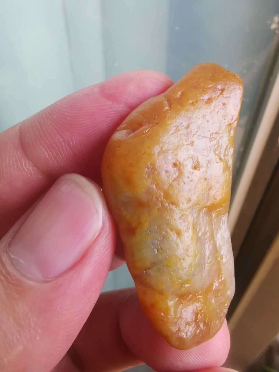 寿山田黄原石品种(双层皮田黄石) 珍品22克左右寿山乌鸦皮田黄石《原