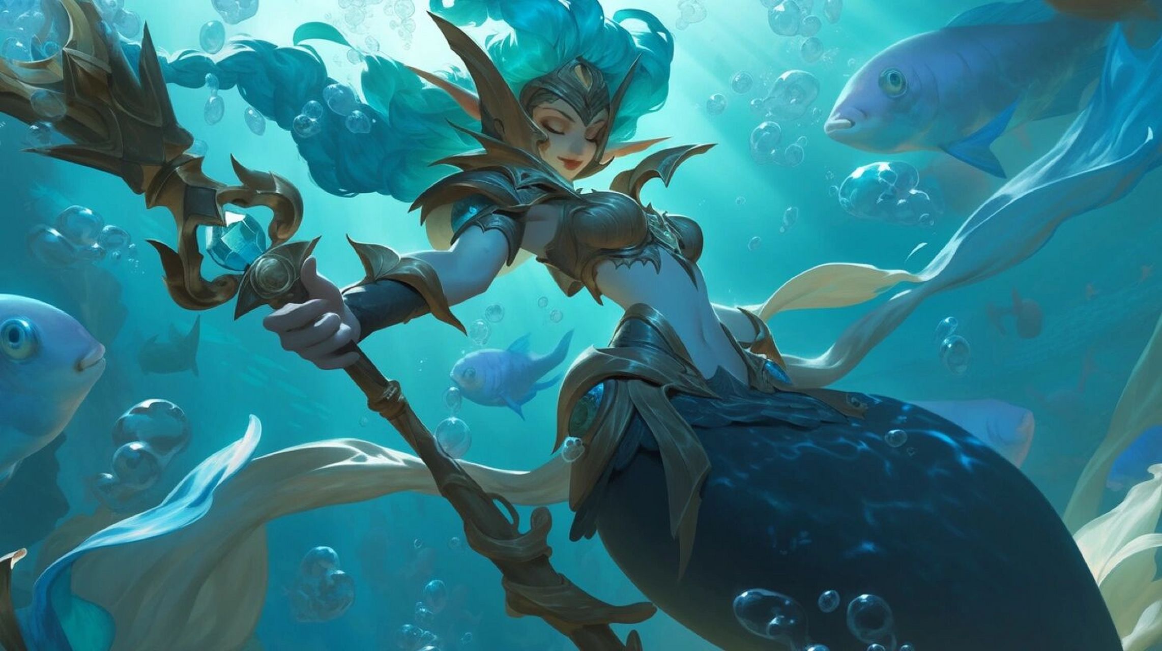 英雄联盟|娜美4k超清壁纸 midjourney重绘的lol高清壁纸, 取图方式