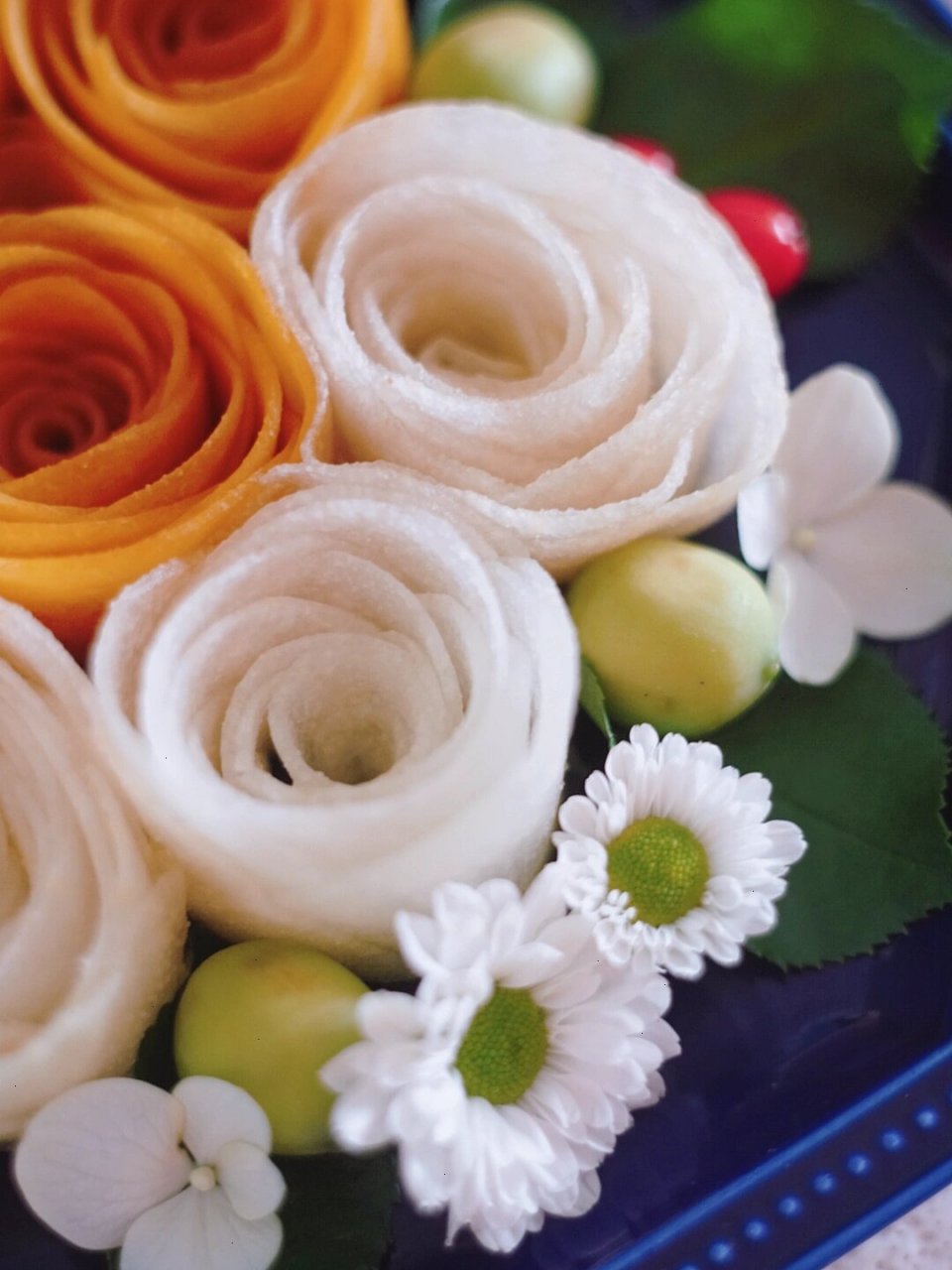 今日份|蜜桃99翠梨98水果拼盘|附教程 羞答答的玫瑰静悄悄的开