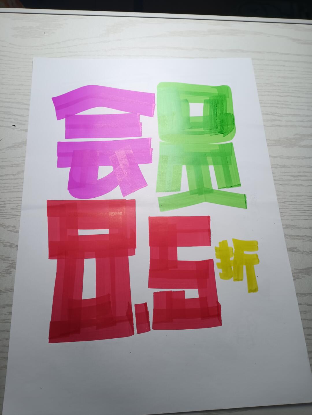 会员8.5折手绘pop海报
