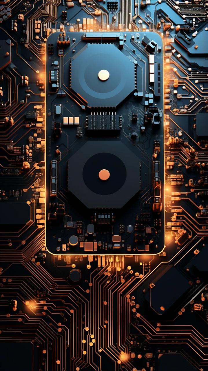 有趣的可视化高清电路板手机壁纸4k立体特效 高清手机壁纸电路板系列