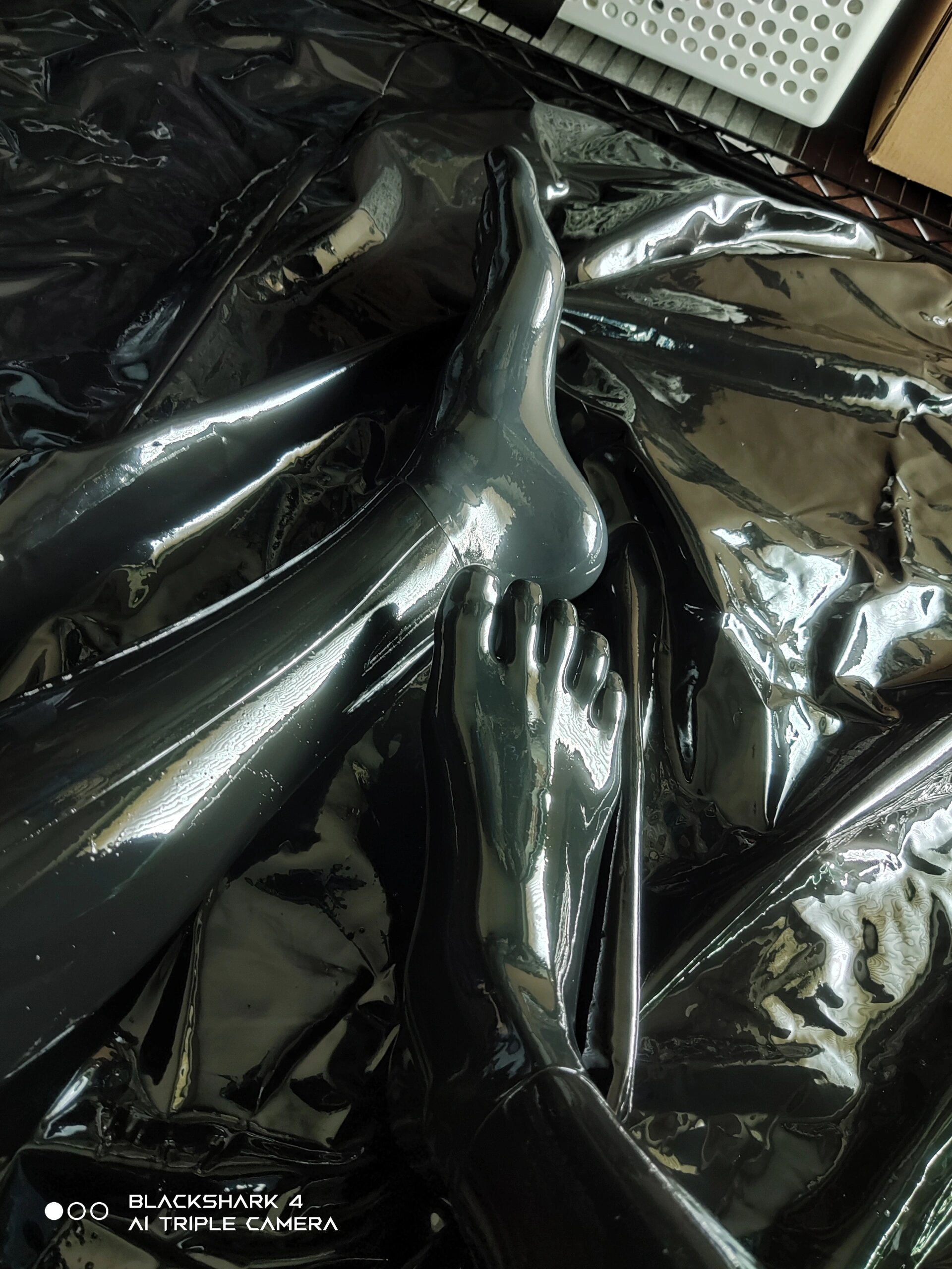 乳胶五指袜 #胶衣