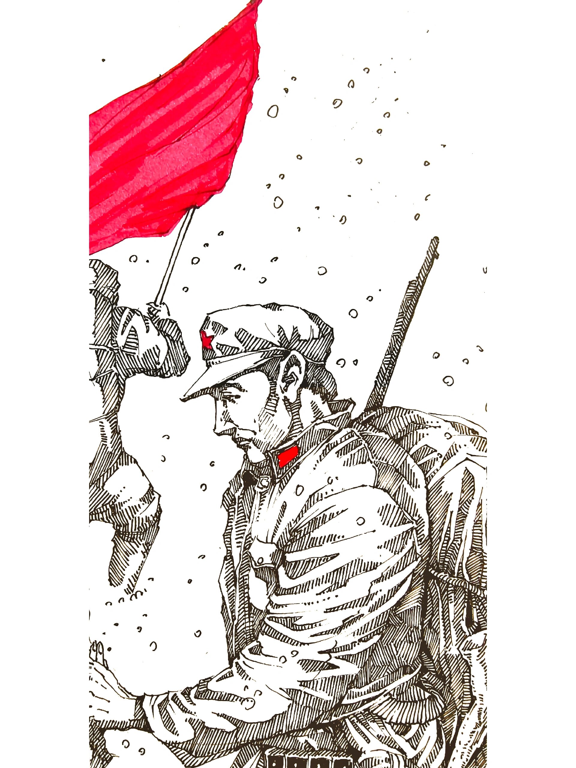 军民鱼水情,钢笔画,历史