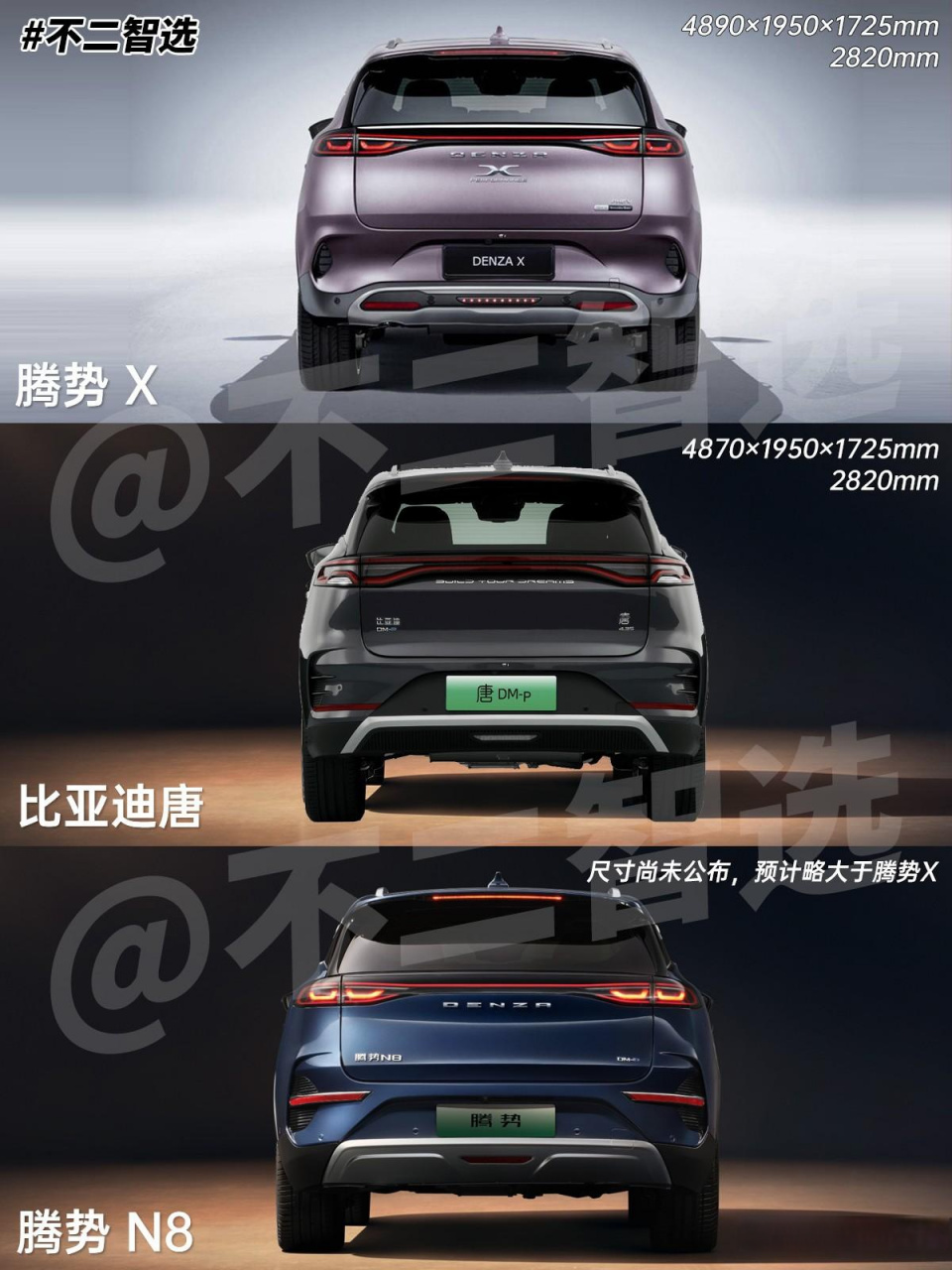 师出同门系列二:腾势x,比亚迪唐和腾势n8  雄兔脚扑朔,雌兔眼迷离.