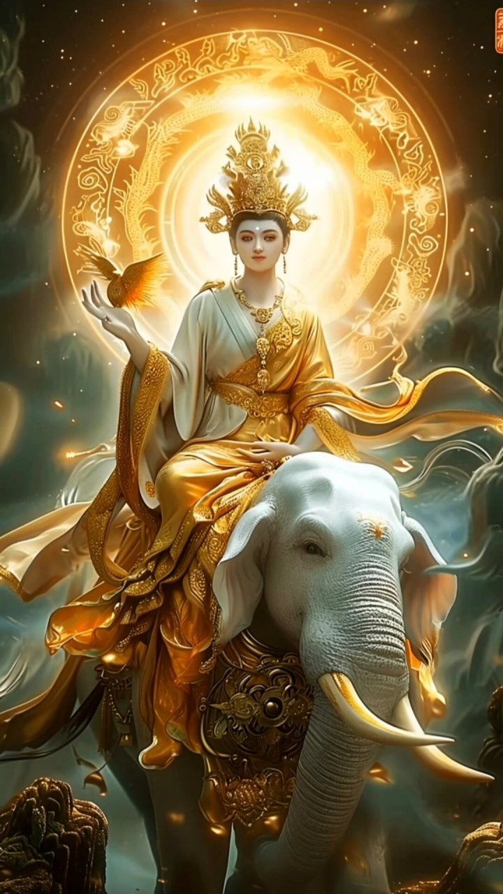 普贤菩萨图片  05 在佛教艺术的宝库中,普贤菩萨的形象总是给人以