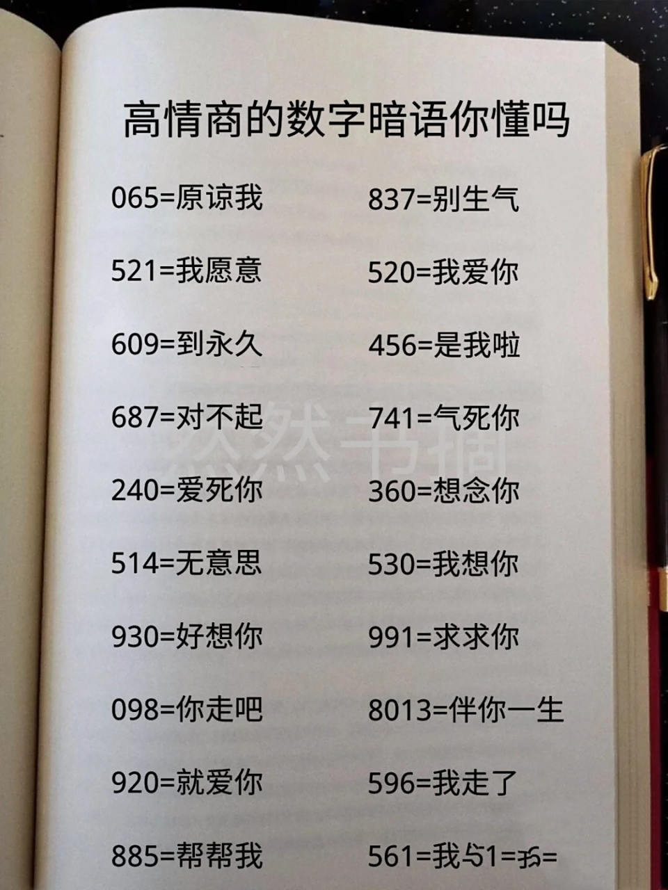 数字暗语你懂几个