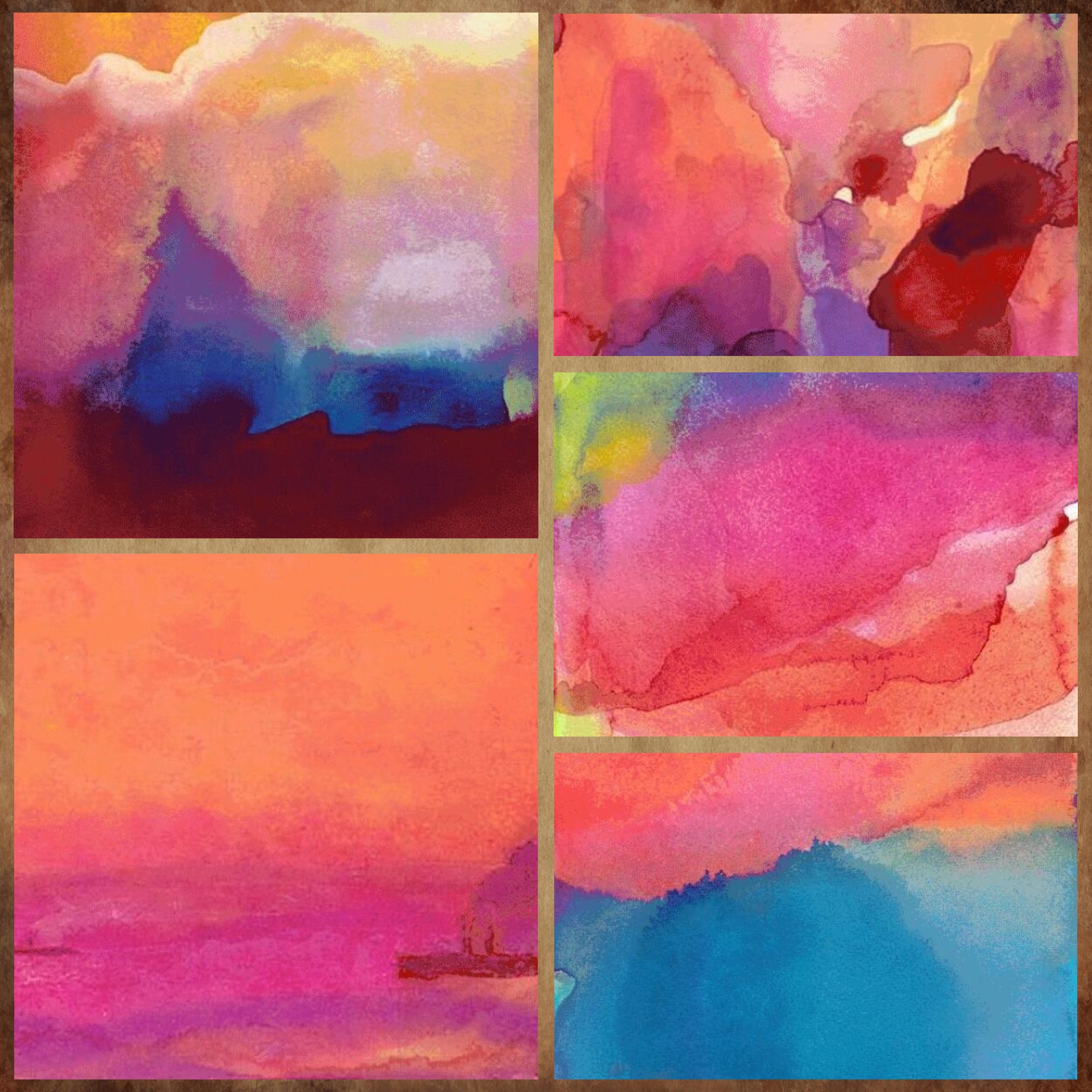 斑斓水彩 抽象之美