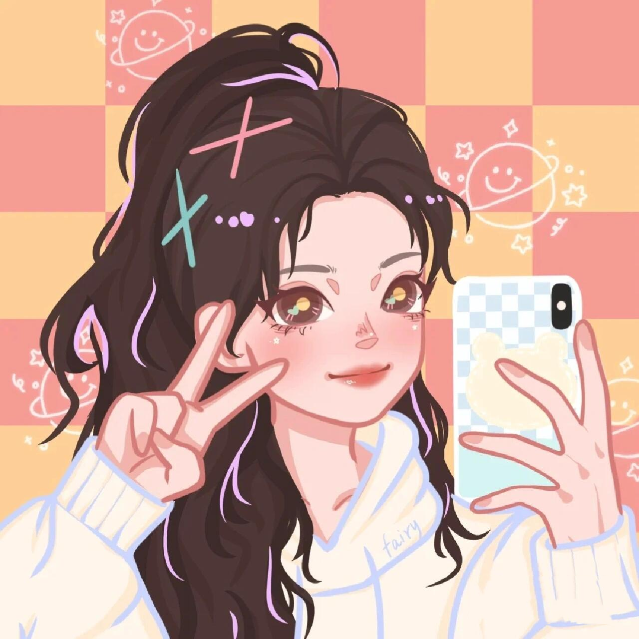 白鹿的卡通头像来拉