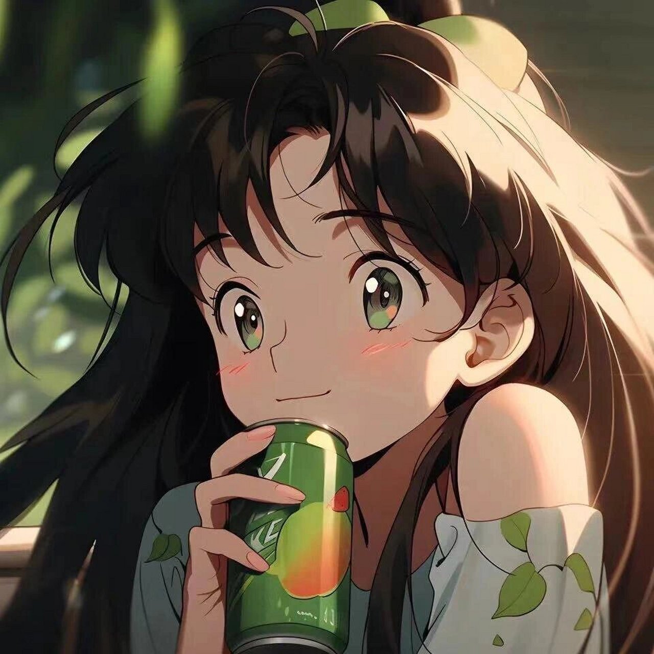 夏天和汽水最配的动漫女头 闺蜜头像 #卡通头像# #动漫女生头像