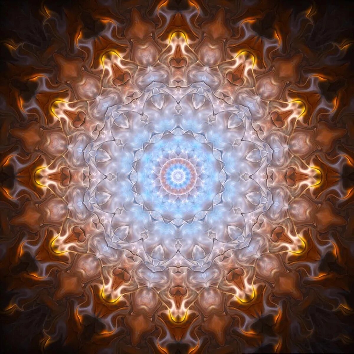 金能量& 曼陀罗高能量图,丰盛富足 🌟金色,光芒闪耀,如太阳一样