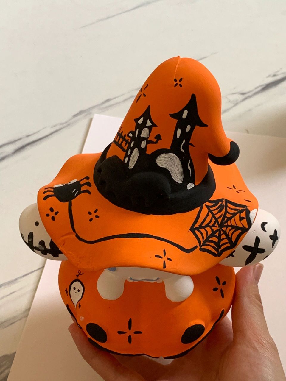 南瓜玉桂狗/石膏涂鸦半成品99 这是我的画的石膏娃娃,想看看你们画