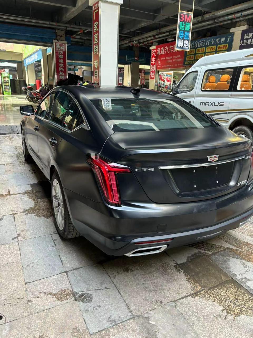 凯迪拉克xt5.黑武士改色膜完工