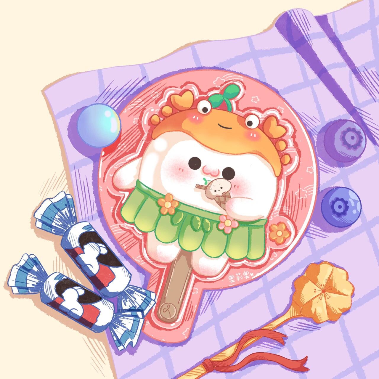 蛋仔派对长草颜文字团子可爱头像