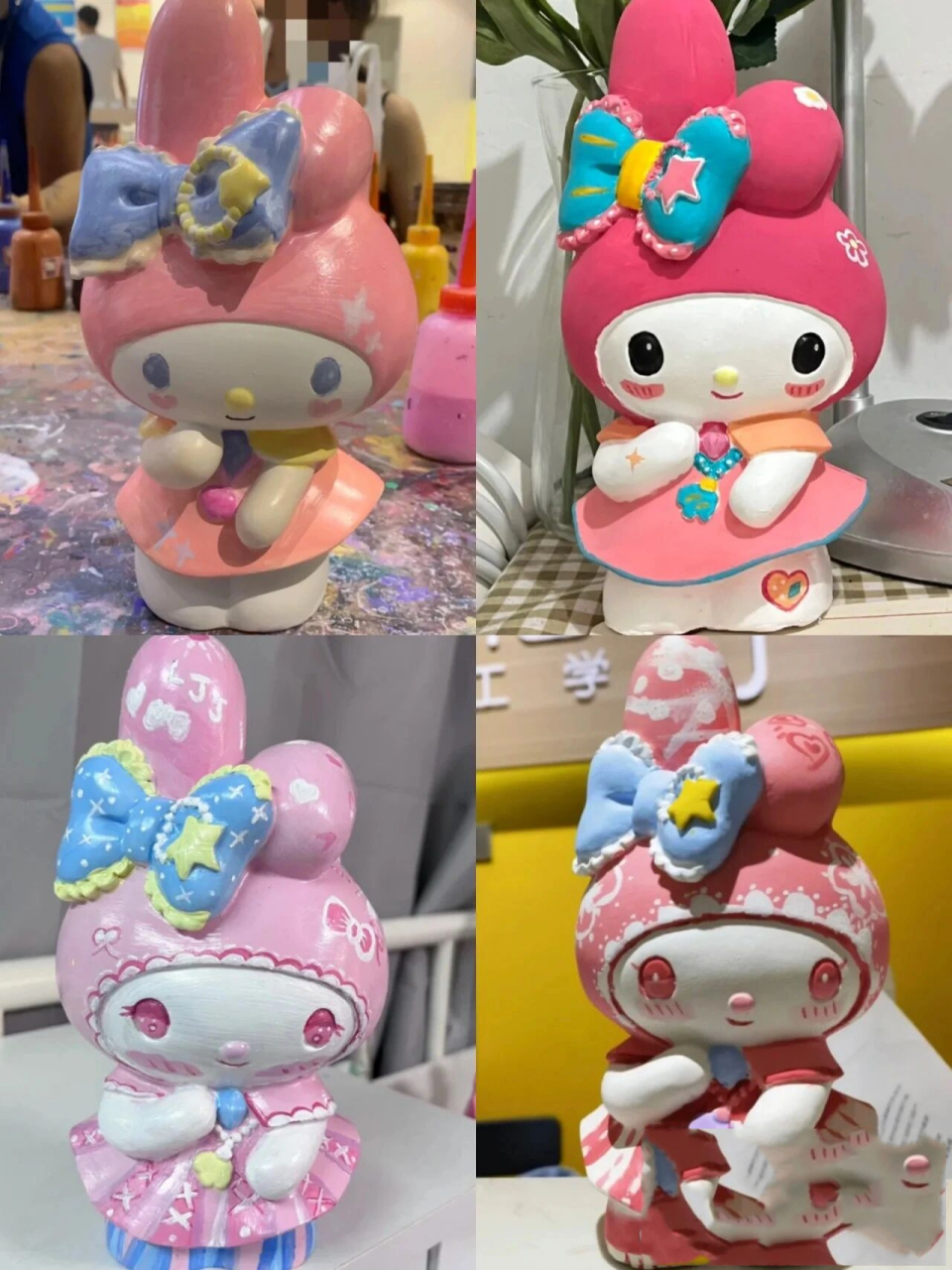 美乐蒂石膏娃娃涂色合集 有些集美涂石膏娃娃的时候找不到好看的图片