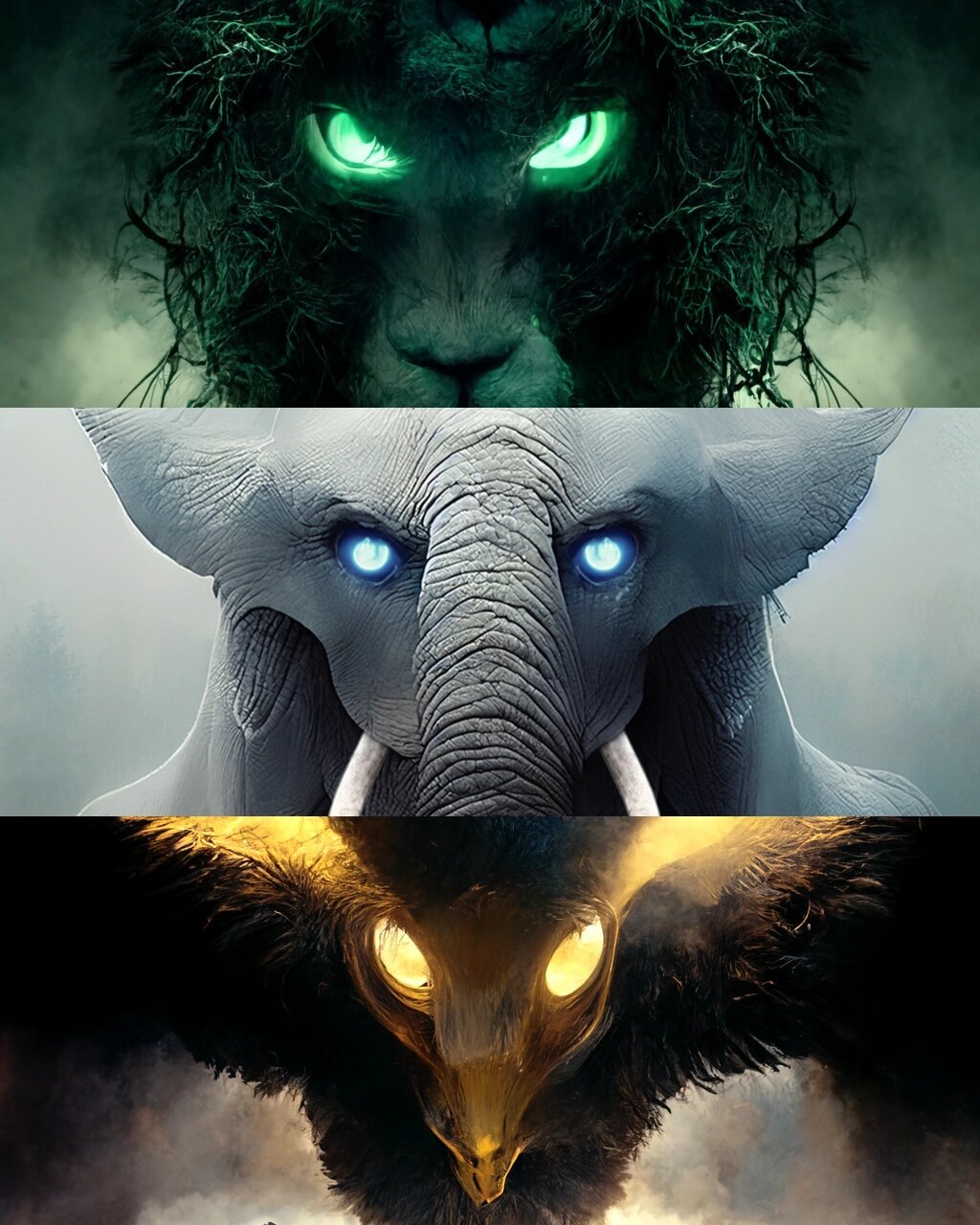 西游记 | 狮驼岭三怪 * 青毛狮子怪:狮驼岭三妖中的老大,原是文殊菩萨