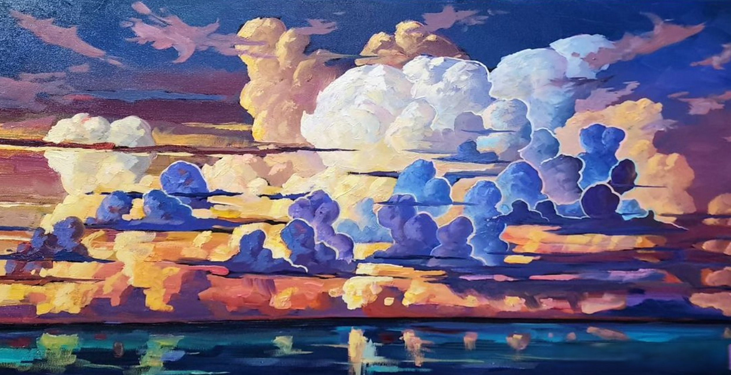 画家william hawkins笔下云彩