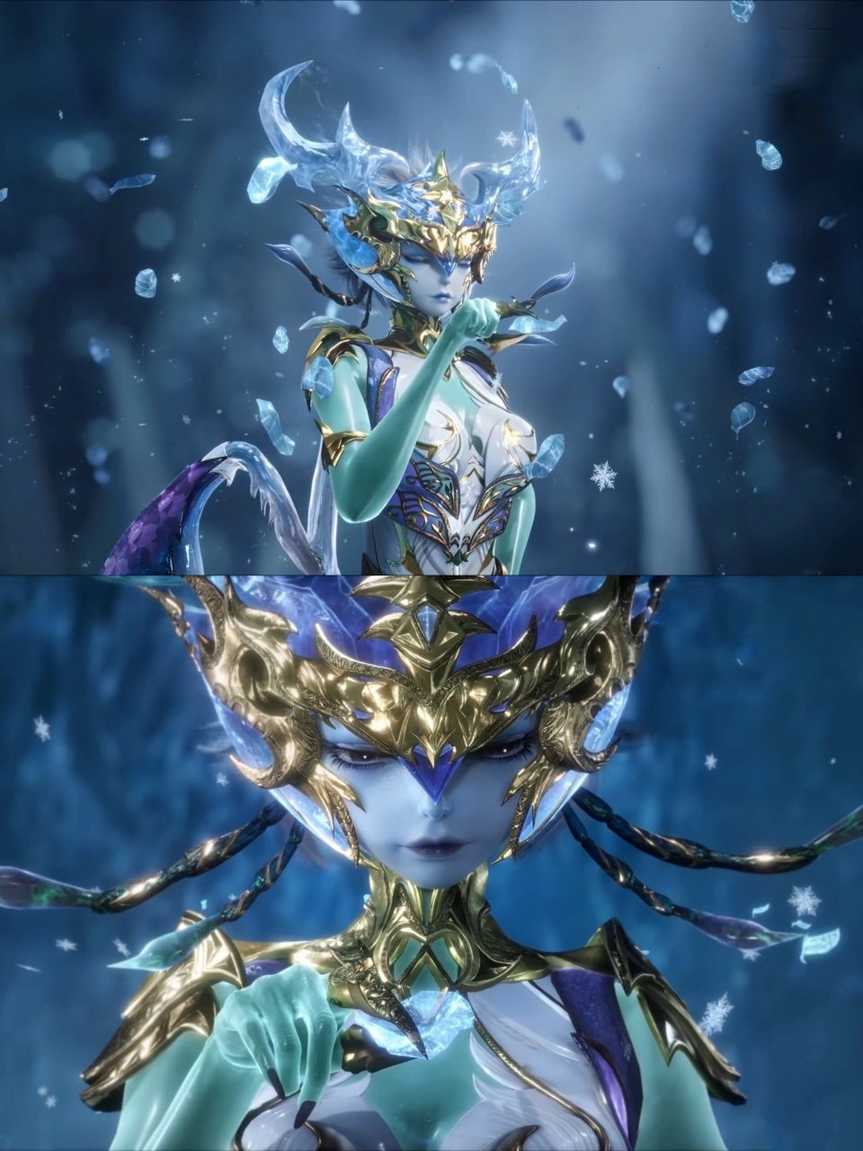 冰碧帝皇蝎建模对比!