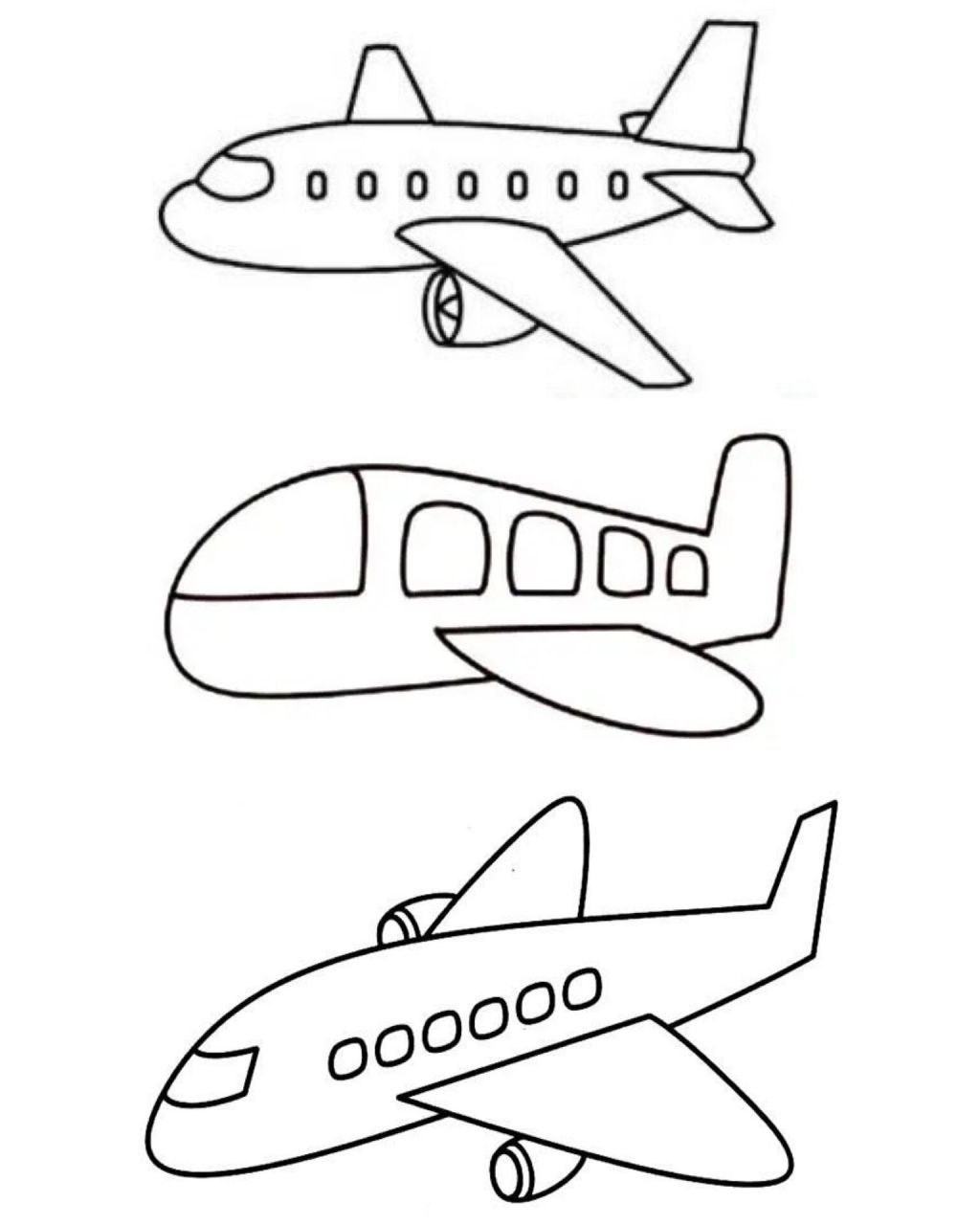 飞机简图绘画儿童图片