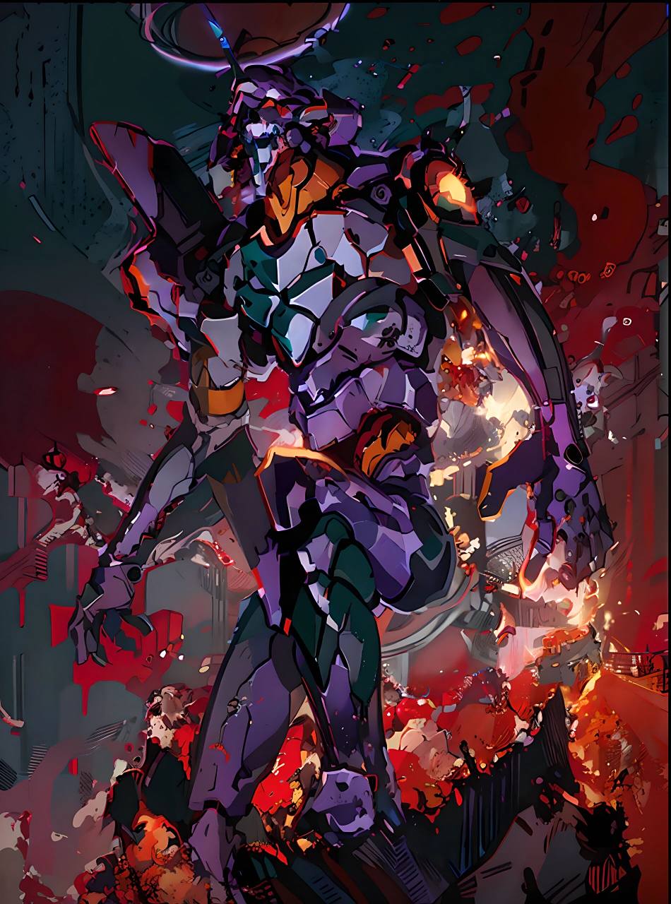 eva 01暴走         初号机暴走,末日风格,冲击下的末日感觉