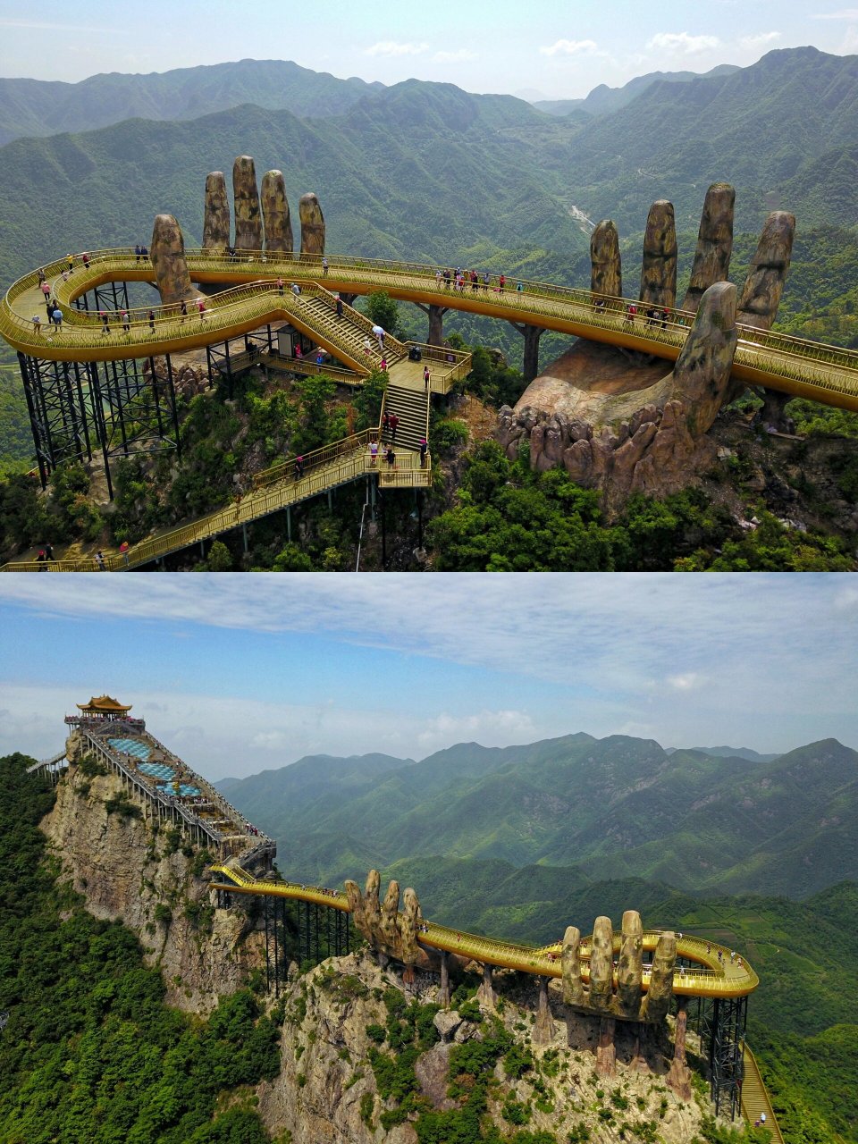 建德 | 马岭天观佛手桥,壮观震撼之景 在桐庐,建德和浦江的崇山峻岭