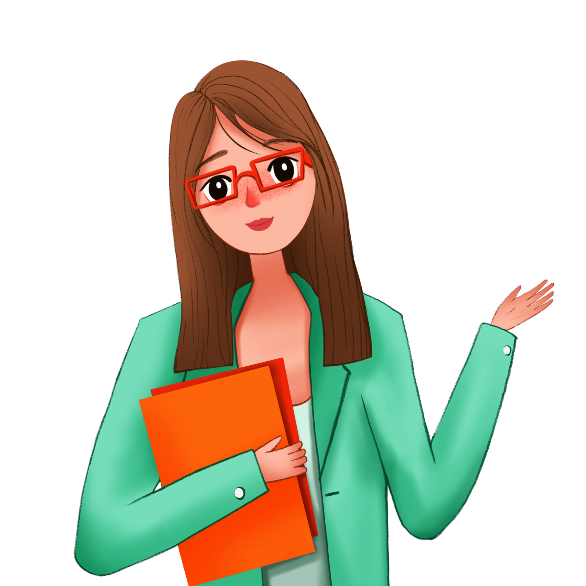 👩🏻‍🏫 敲黑板手绘卡通教师老师人物元素