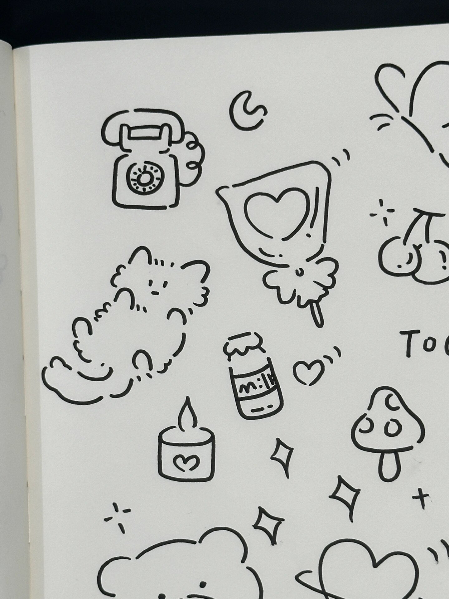 挑战100天简笔画【093】ins风简笔画手帐素材 #画画的日常# #画个简笔