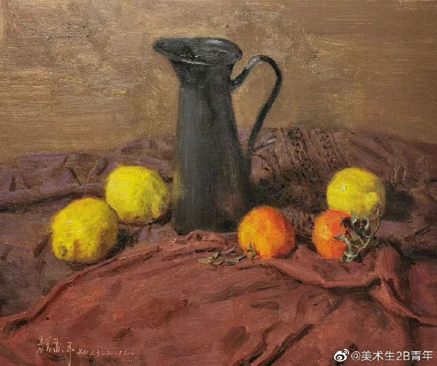 颜苏平画作 #美术生# #色彩静物# #美术生的日常