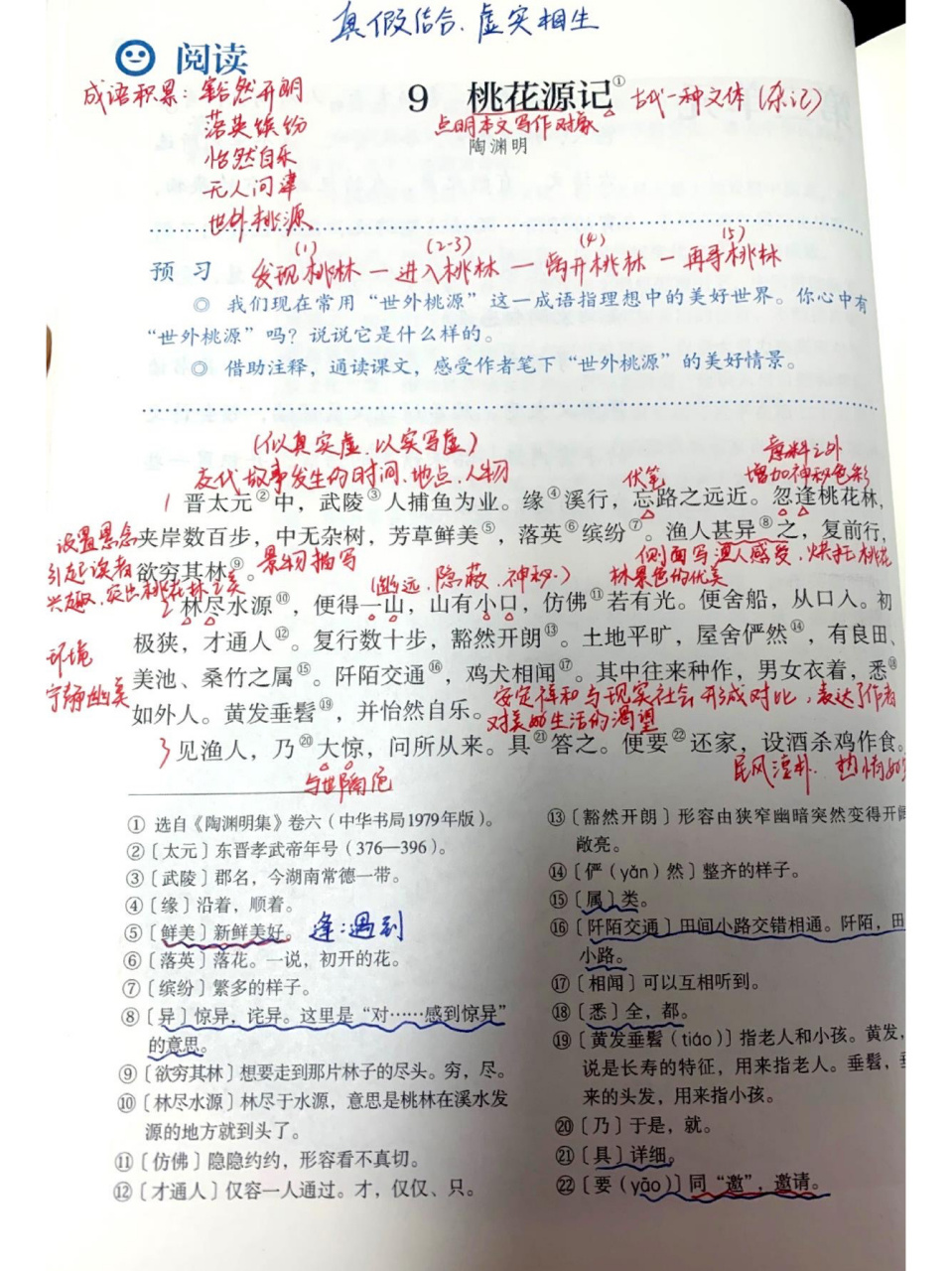 八下语文《桃花源记》笔记77教案 新学期来啦!