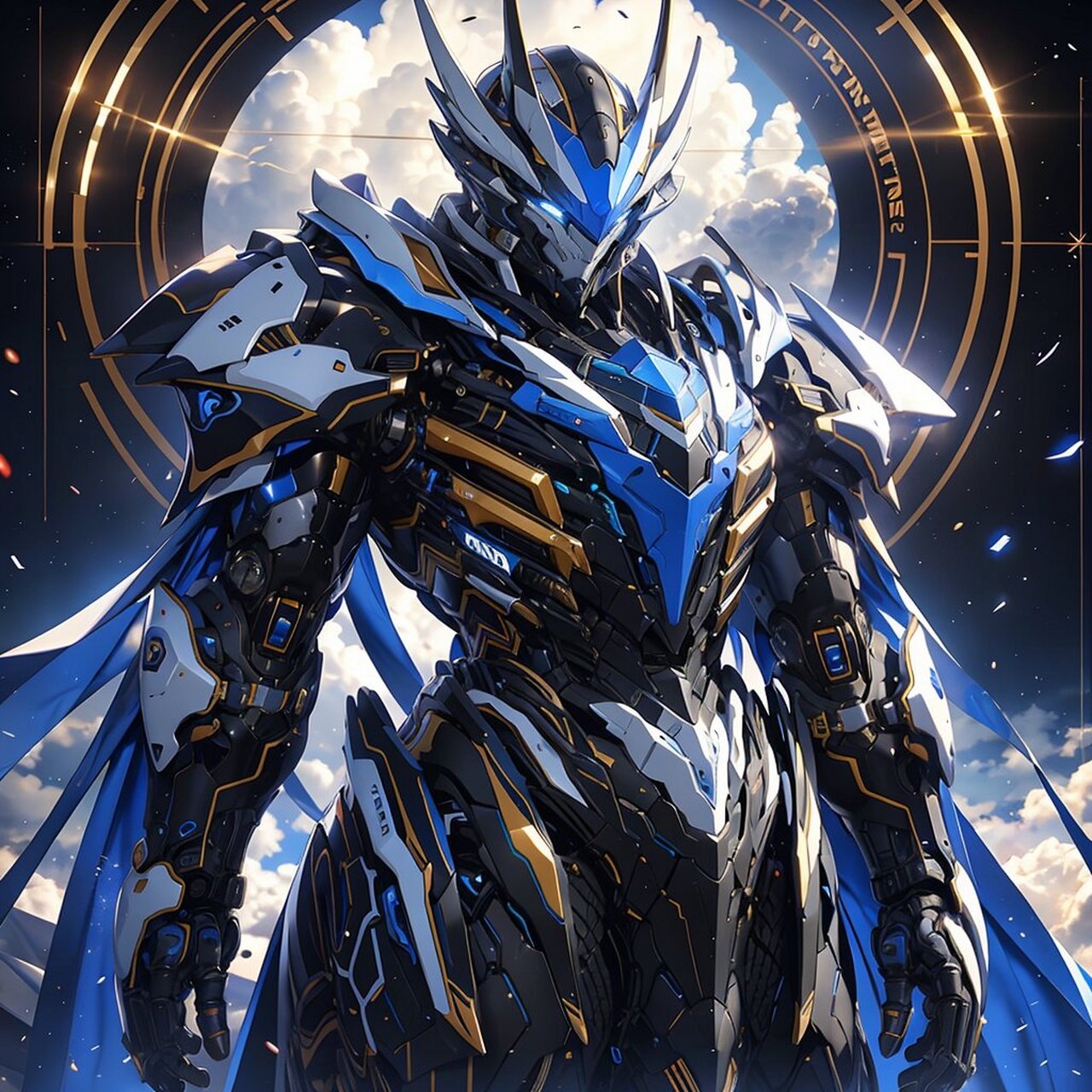 冰封之力,蓝白炫酷战甲 这款战甲以蓝色和白色为主色调,散发出冰冷