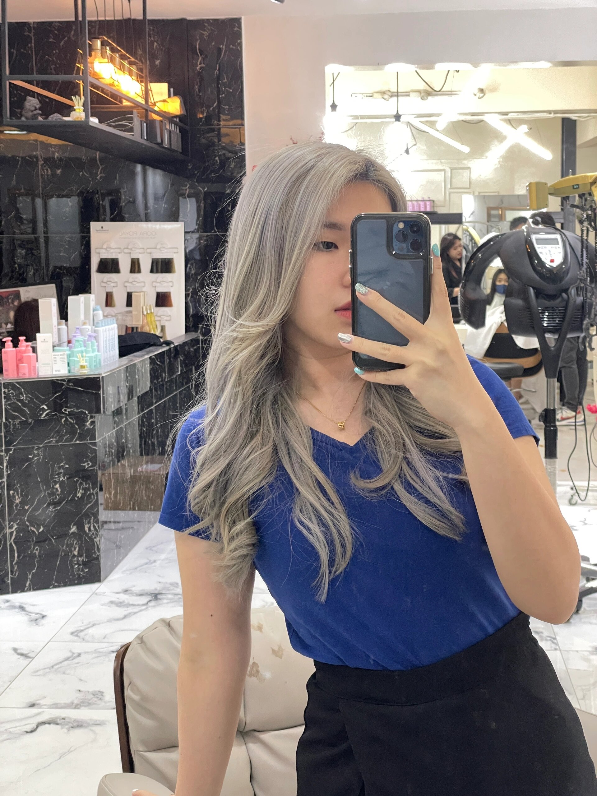 9890 奶奶灰 灰色发色!不用漂 不用染!