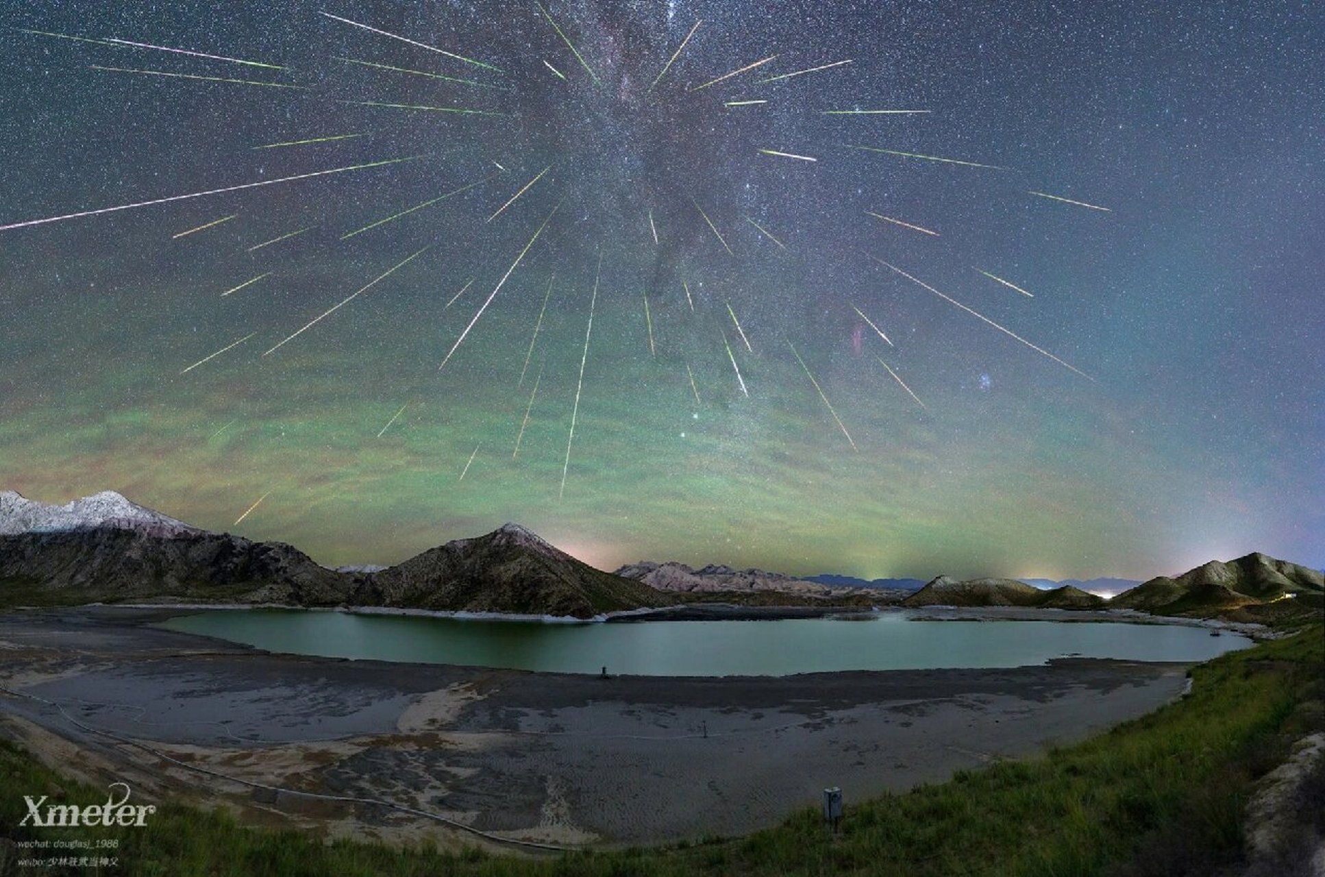 狮子座流星雨图片高清图片