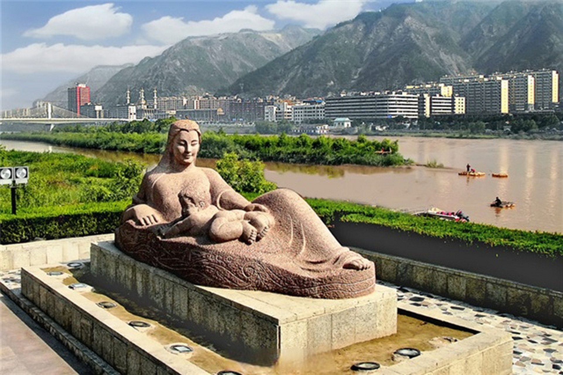 我拍甘肃地标# 兰州百里黄河风情线—锦绣丝路园大景区#如意甘肃