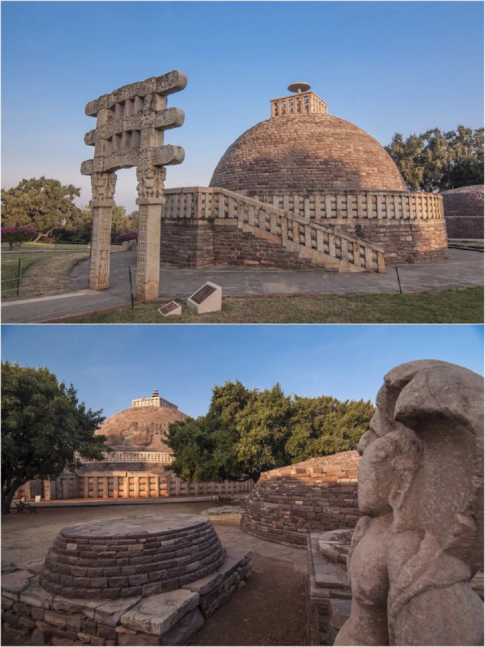 97印度美术|桑奇佛塔 93 桑奇佛塔或大佛塔【图】,是印度现存最