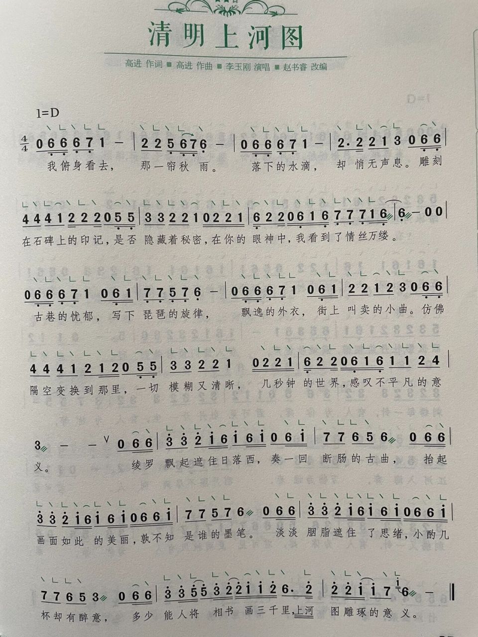 《清明上河图》古筝曲谱78 90d调古筝简谱～ 非常好上手哦～ 喜欢