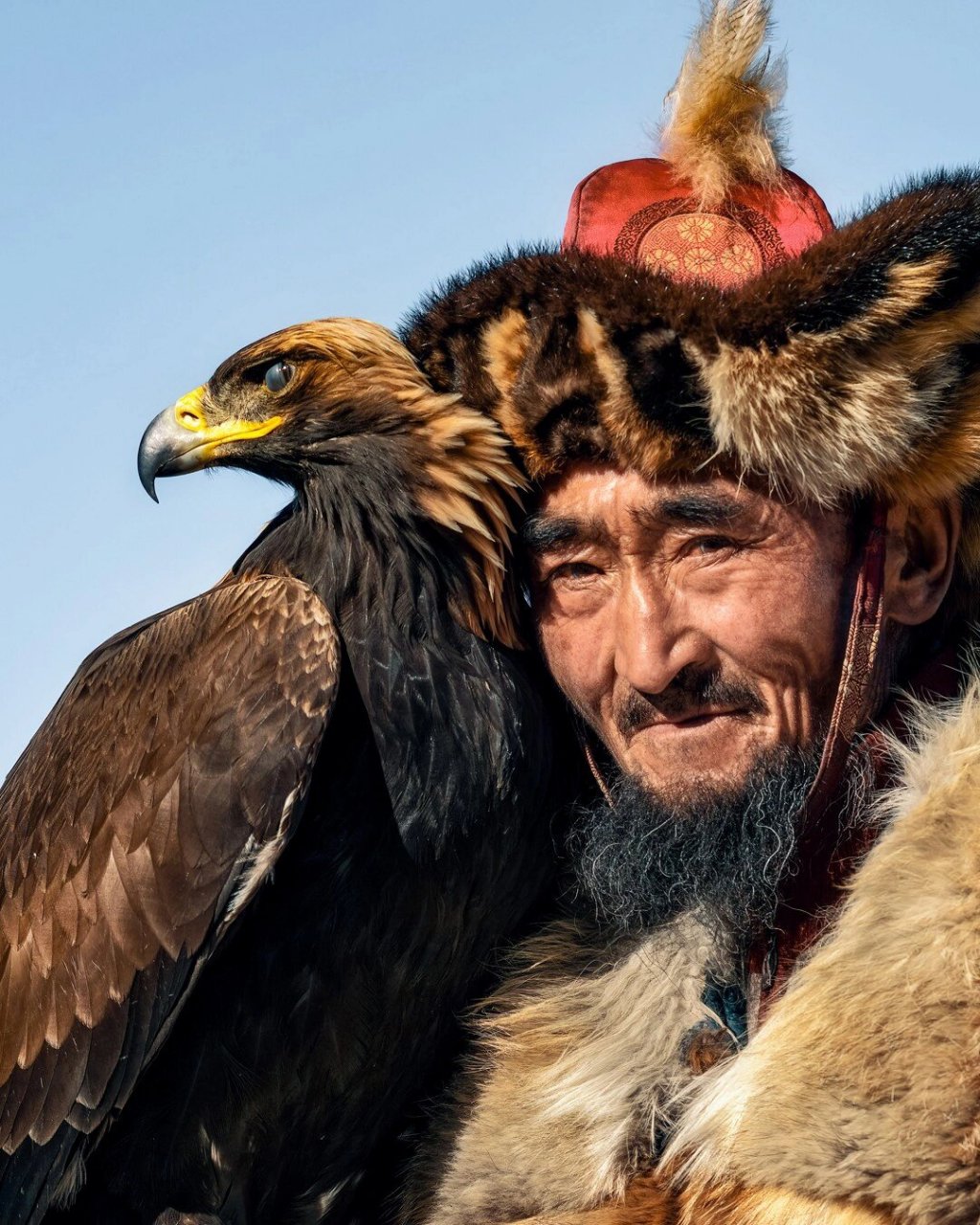 蒙古国9899西部猎鹰节摄影骑马猎鹰狩猎 猎鹰节的玩法:西部猎鹰