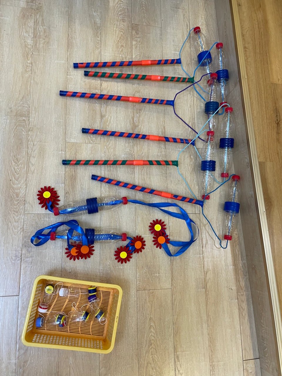 幼儿园自制晨间锻炼器械 园内自制晨间器械评比 小班中班大班三个年龄