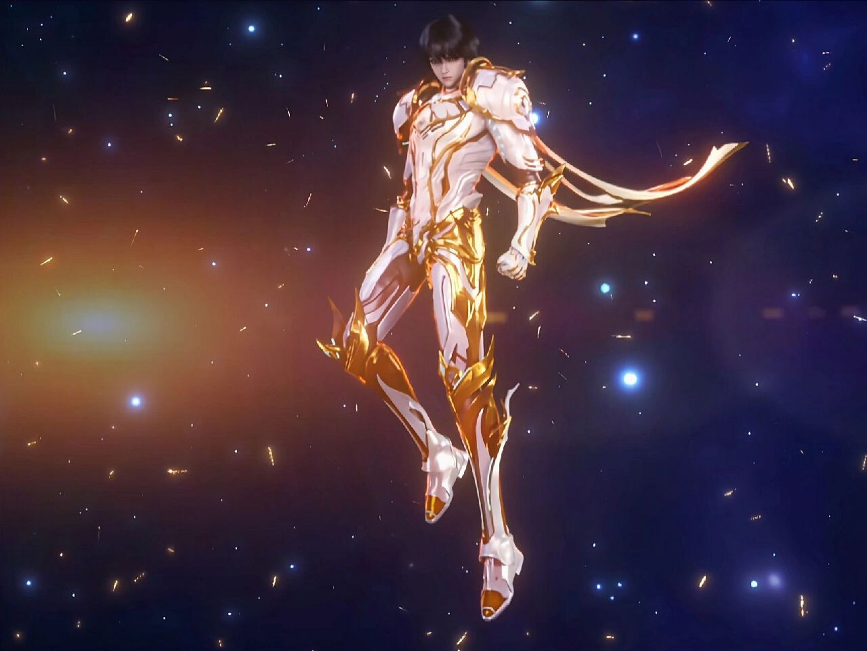 龙皓晨身穿圣灵套装和 夜华灵力化翼的样子   真的帅啊虽然其他的没有