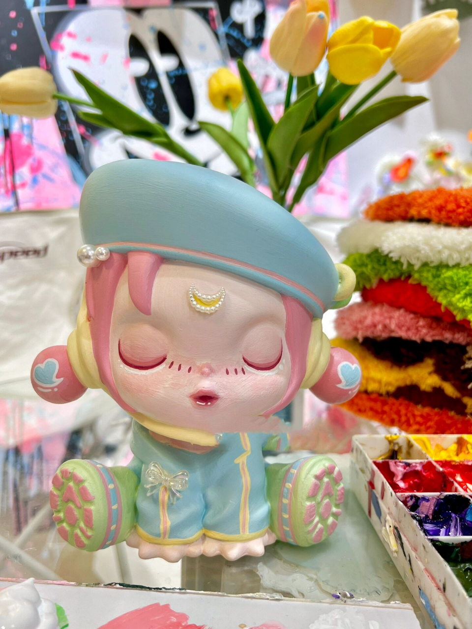 石膏娃娃泡泡玛特01是我的可爱小甜心啊17 是自己画的6015