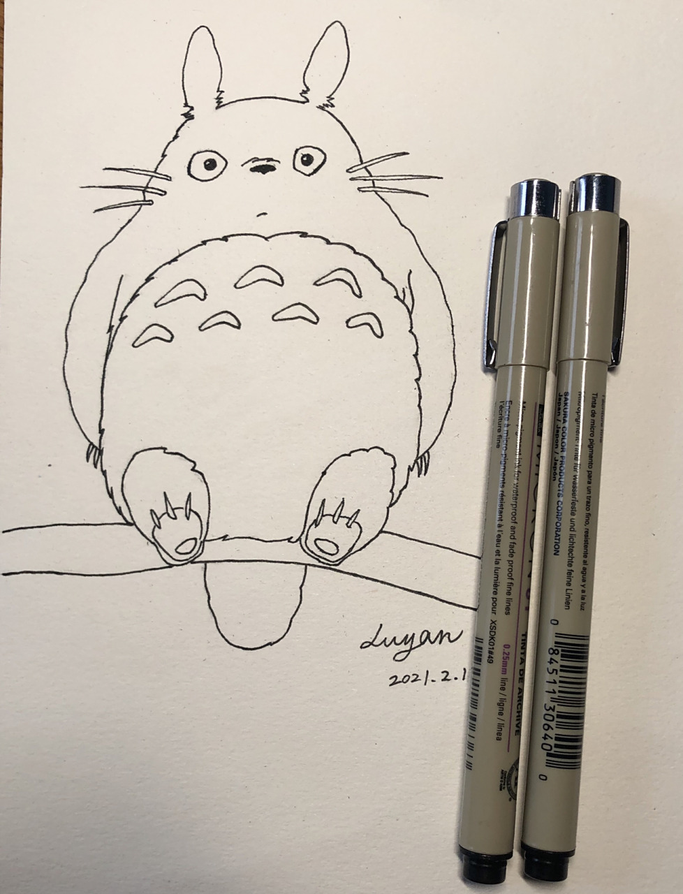 简笔画 | 宫崎骏～龙猫3 用到的工具00:马克笔,辉柏嘉48色油性彩铅