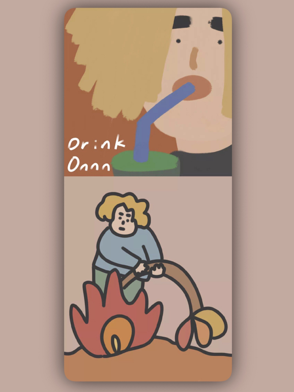 私藏壁纸/小众复古 搞怪插画手机壁纸 小众系列～丑萌丑萌的哈哈哈