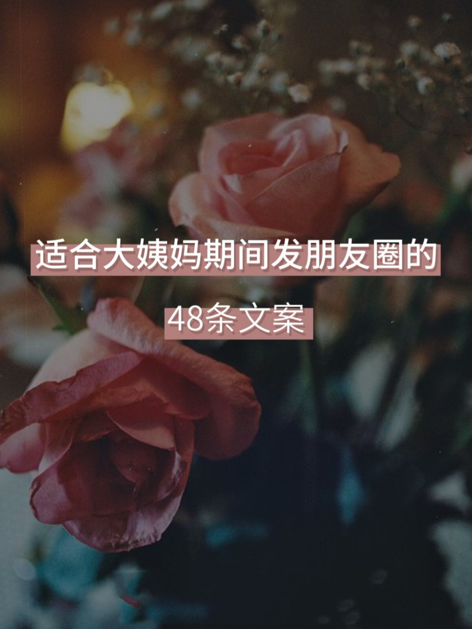 适合大姨妈期间发朋友圈的48条文案 给大家准备了48条,适合大姨妈期间