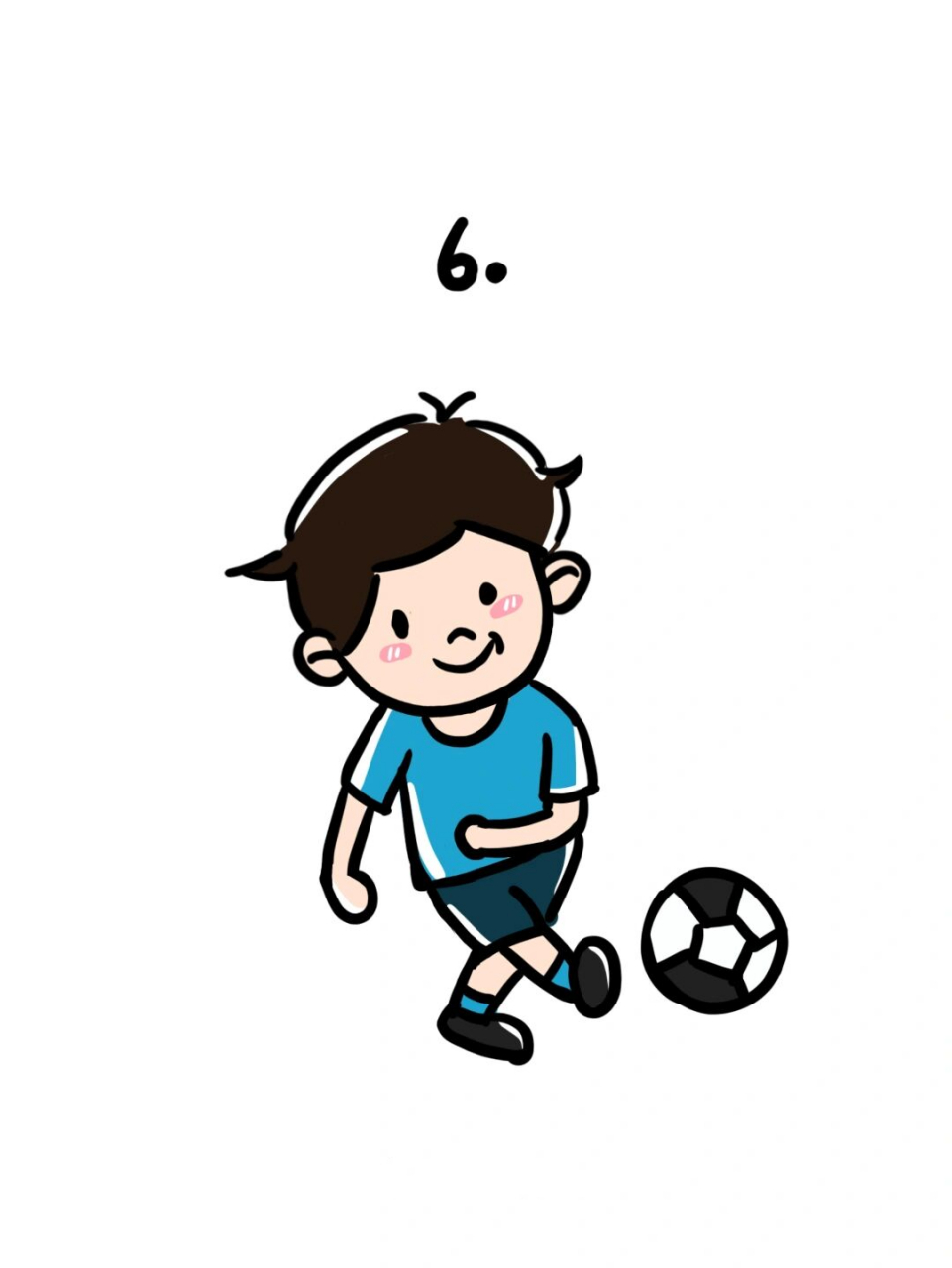 手绘教程|如何画踢球男孩?