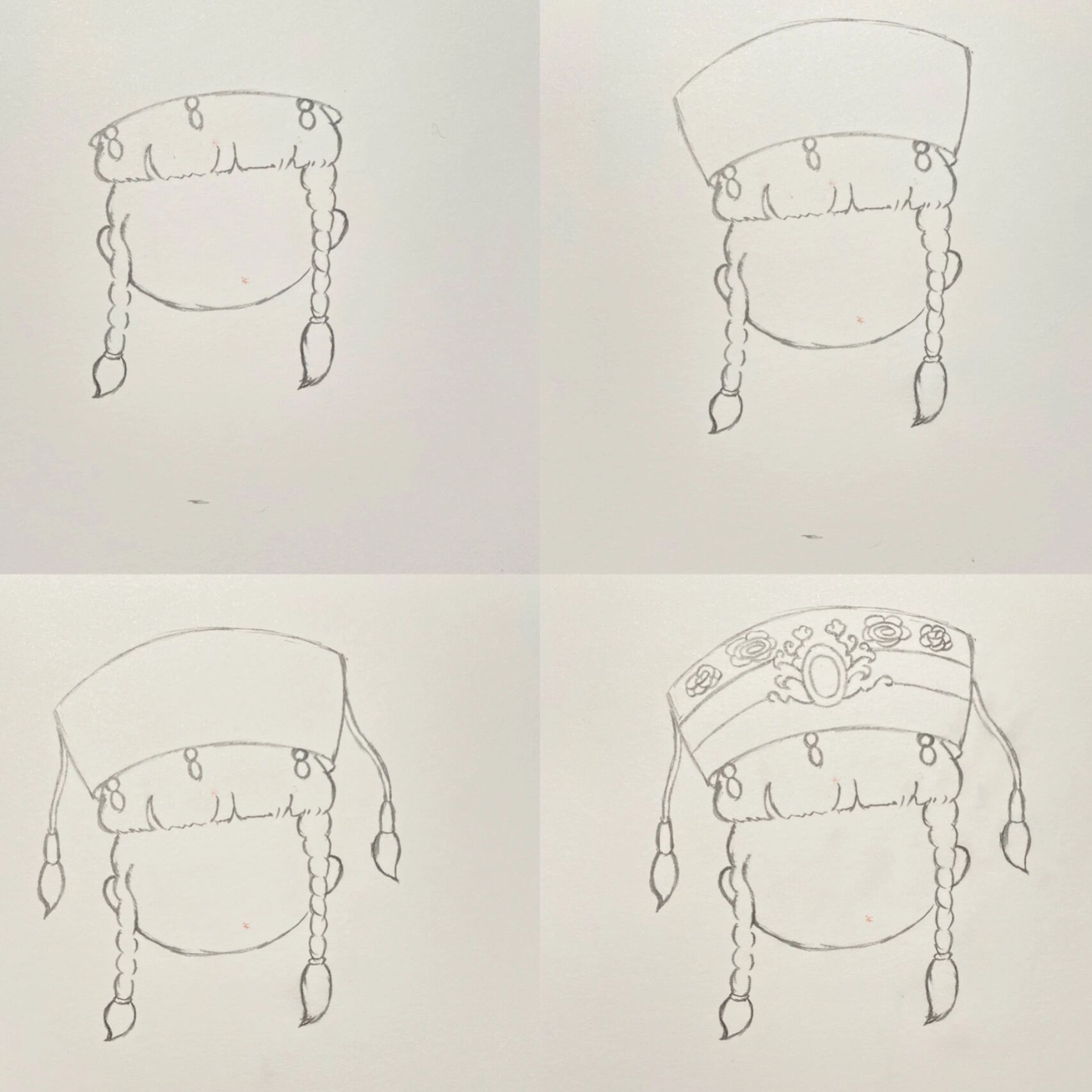 43.叶罗丽黑香菱简笔画(详细过程图