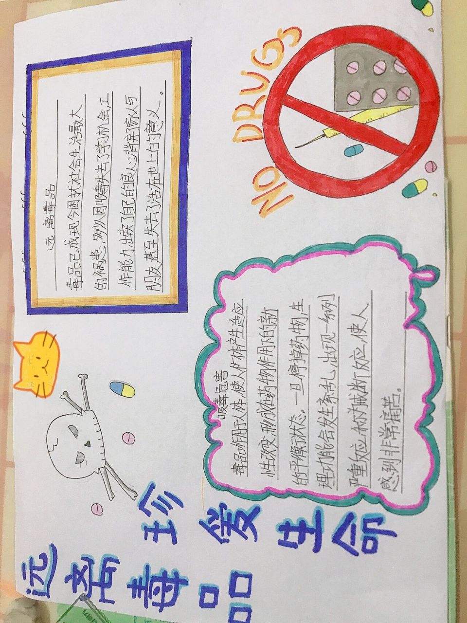 真爱生命,远离毒品手抄报 不是原创哦 画的不好,喷得轻点98