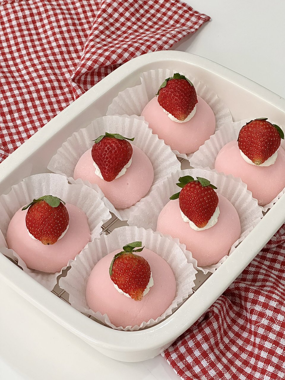 粉色少女心91草莓雪媚娘|软糯拉丝超好吃6015 谁都无法拒绝粉