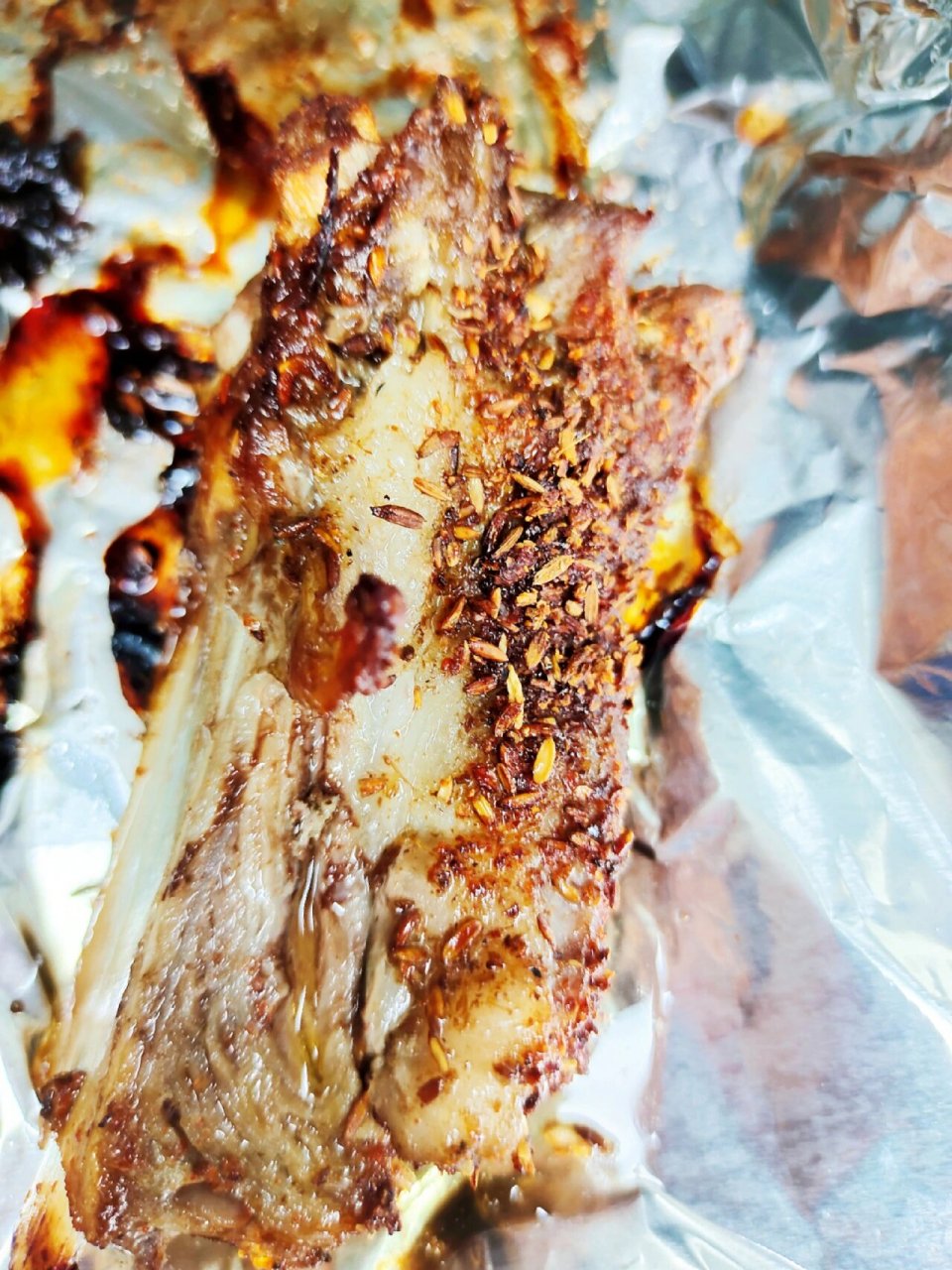 家庭烤羊排安排上了肥美鲜嫩‼️ ✅烧烤料教程:孜然粒 花椒粒